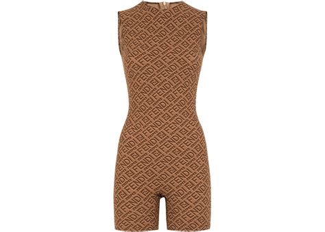 sleeveless mid thigh bodysuit fendi